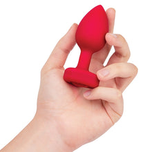 Load image into Gallery viewer, B-Vibe Vibrating Heart Shape Jewel Plu... BV-051 RED