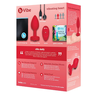 B-Vibe Vibrating Heart Shape Jewel Plu... BV-051 RED