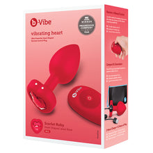 Load image into Gallery viewer, B-Vibe Vibrating Heart Shape Jewel Plu... BV-051 RED