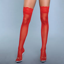 Load image into Gallery viewer, BeWicked Keep A Secret Thigh Highs-Red O/S