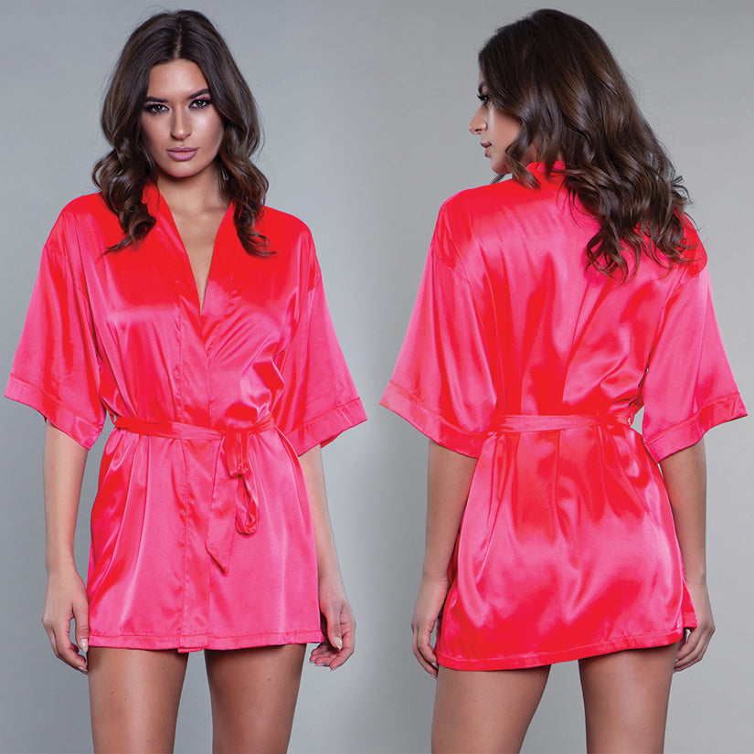 BeWicked Satin Robe-Hot Pink Medium – LifestyleDistributing.com