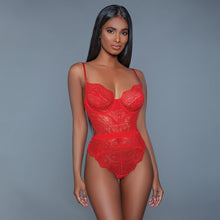 Load image into Gallery viewer, Bewicked Bettany Bodysuit-Red Large