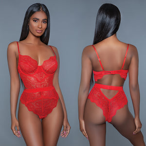 Bewicked Bettany Bodysuit-Red Large BW2014-31-3