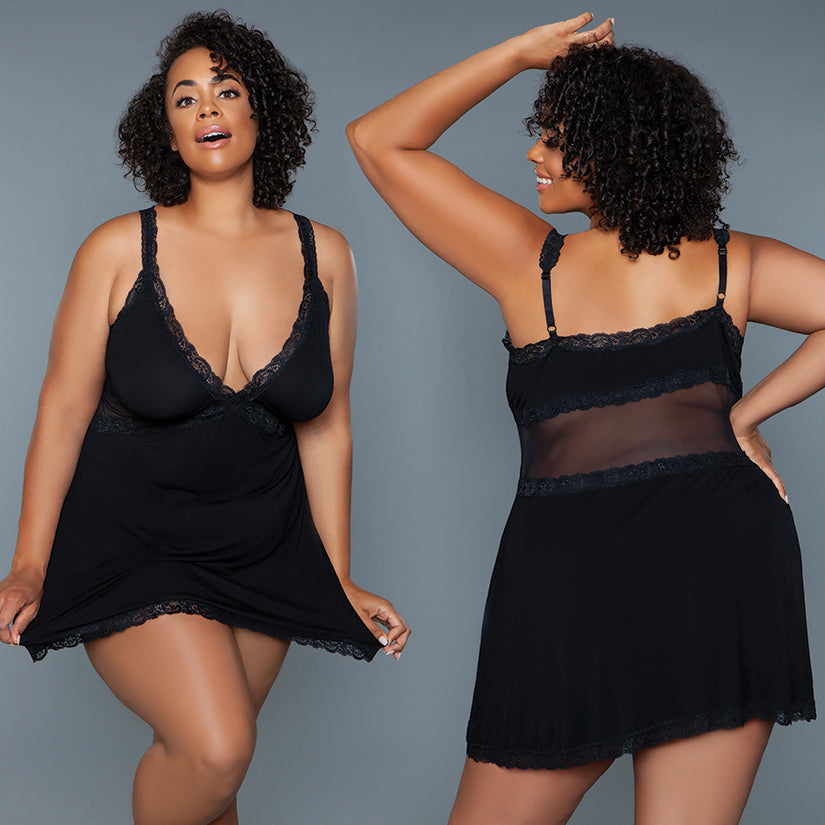 Bewicked Alexi Slip-Black 2X BW2239-30-12