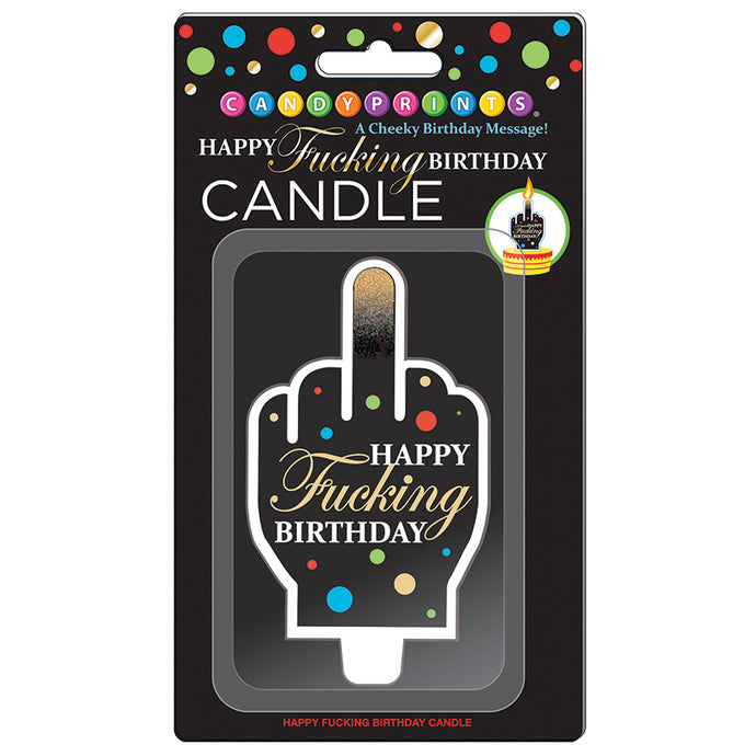 Happy Fucking Birthday FU Finger Candle CP1053