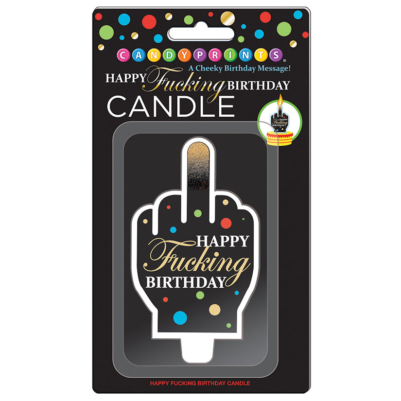 Happy Fucking Birthday FU Finger Candle CP1053