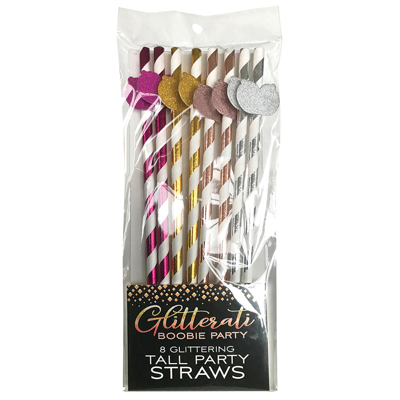 Glitterati Boobie Tall Party Straws CP1072