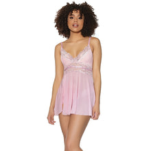 Load image into Gallery viewer, Coquette Babydoll &amp; Thong-Pink Medium 21508