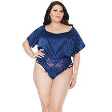 Load image into Gallery viewer, Coquette Satin Romper-Navy O/S X