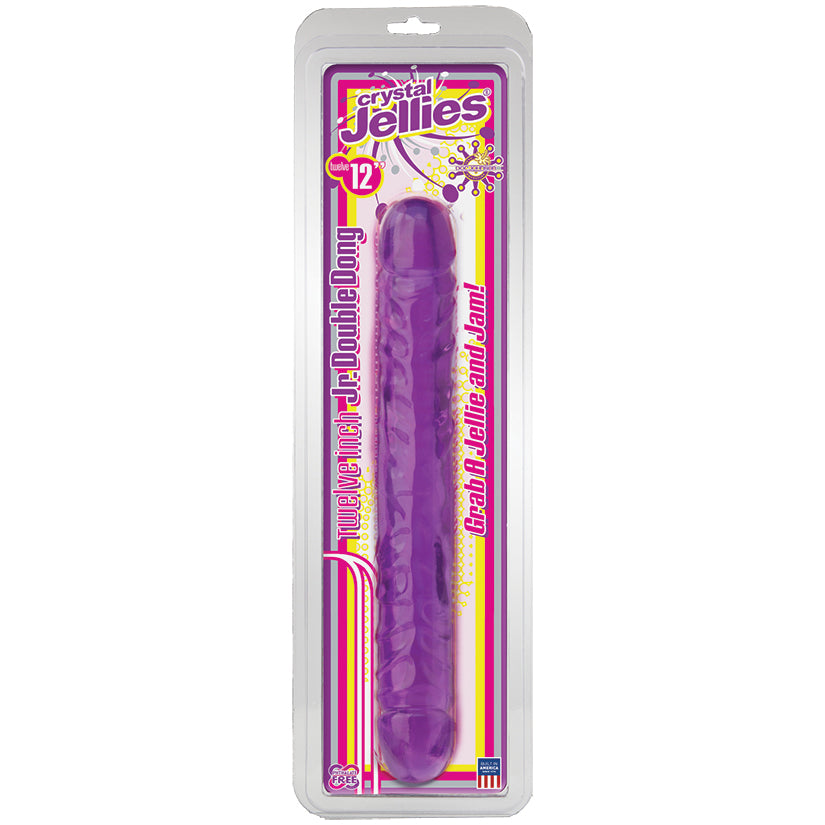 Crystal Jellies Jr Double Dong-Purple 12