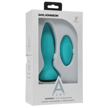 Load image into Gallery viewer, A-Play Rimmer Experienced Rechargeable Plug-Teal D0300-12BX