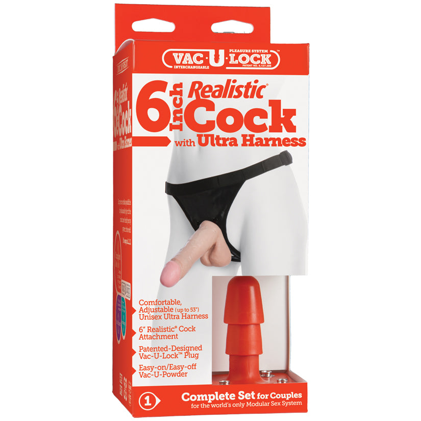Vac-U-Lock-Realistic Cock w/Ultra Harness 6