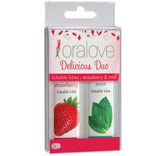 Load image into Gallery viewer, Oralove Delicious Duo Lube-Strawberry &amp; Mint D1355-02BX