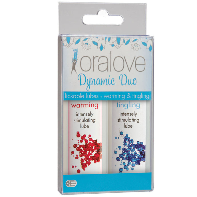Oralove Dynamic Duo Lube-Warming & Tingling D1355-05BX