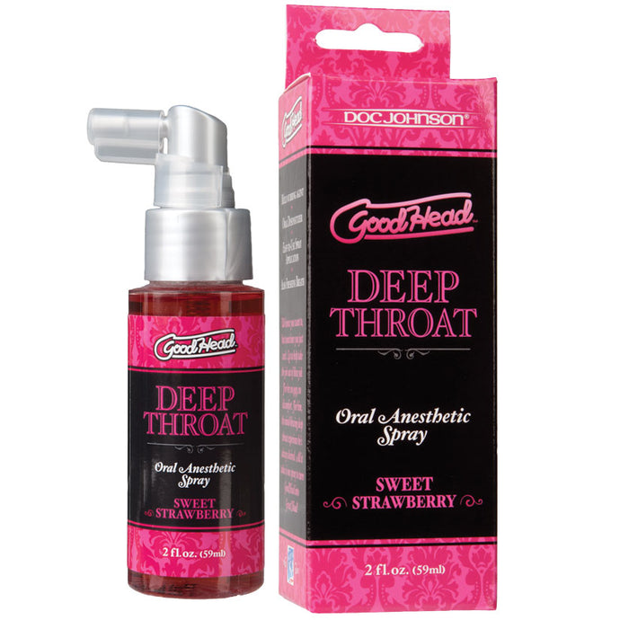 GoodHead Deep Throat Spray-Sweet Strawberry 2oz D1360-18BX