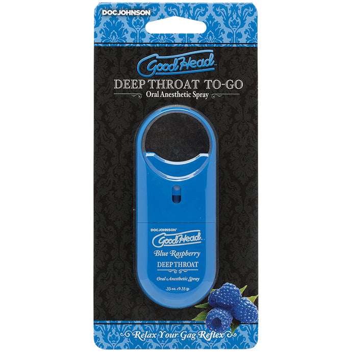 GoodHead Deep Throat Spray To-Go-Blue Raspberry 0.33oz D1360-41CD