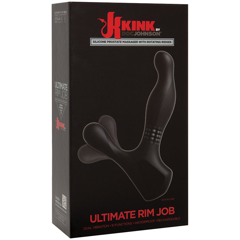 Kink Ultimate Rim Job Rotating Prostate Massager-Black D2401-41BX