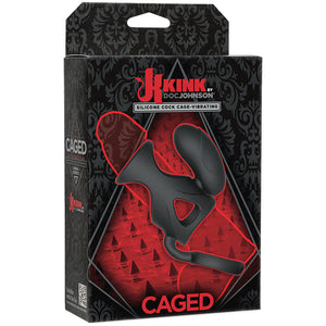 Kink By Doc Johnson Caged Vibrating Cock Cage-Black