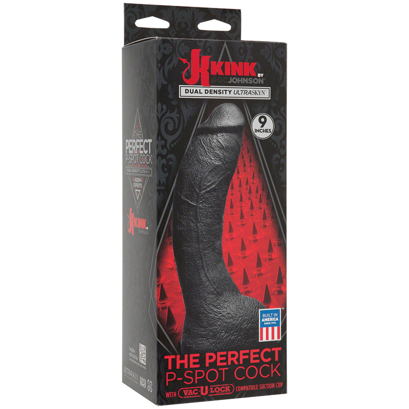 Kink By Doc Johnson The Perfect P-Spot Cock-Black 9.4