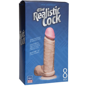 Realistic Cock-White 8" D271-02BX