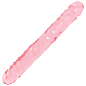 Crystal Jellies Double Dong-Pink 12"