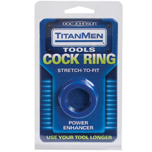 Load image into Gallery viewer, TitanMen Cock Ring Stretch To Fit-Blue D3503-02CD