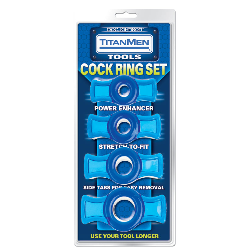 TitanMen Cock Ring Set-Blue D3503-06CD
