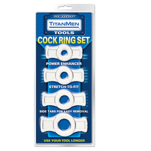 TitanMen Cock Ring Set-Clear D3503-07CD