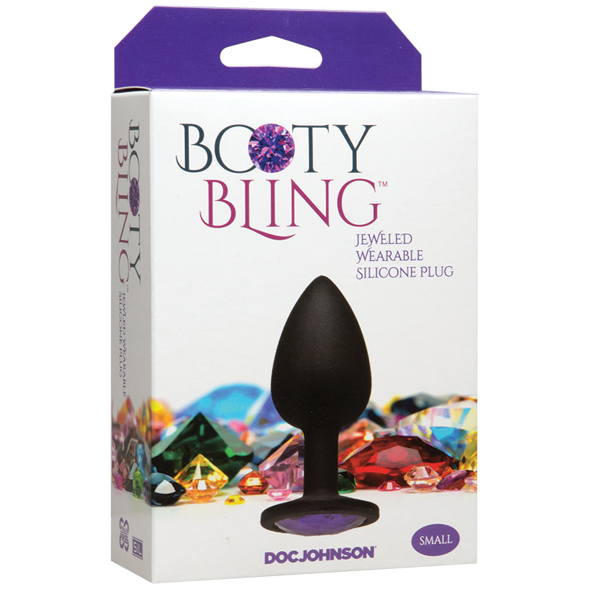 Booty Bling Silicone Plug Small-Purple D7017-03BX