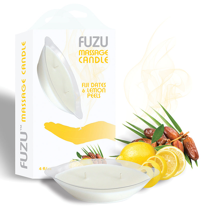 Fuzu Massage Candle-Fiji Dates & lemon Peels DEE3024-06