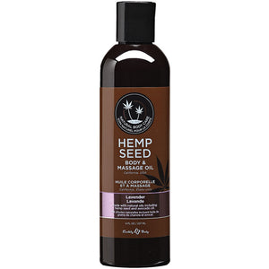 Earthly Body Hemp Seed Massage & Body Oil-Lavender 8oz EB1035-12