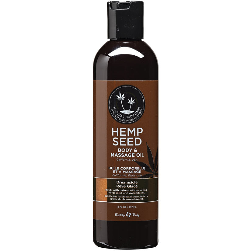 Earthly Body Hemp Seed Massage & Body Oil-Dreamsicle 8oz EB1035-1