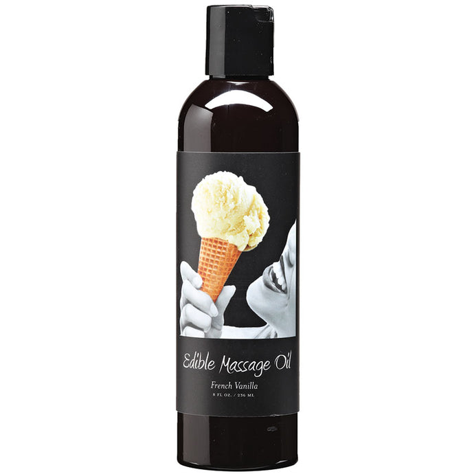 Earthly Body Edible Massage Oil-French Vanilla 8oz EB1035-7