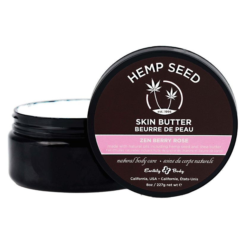 Earthly Body Hemp Seed Skin Butter-Zen Berry Rose 8oz EB1060-01