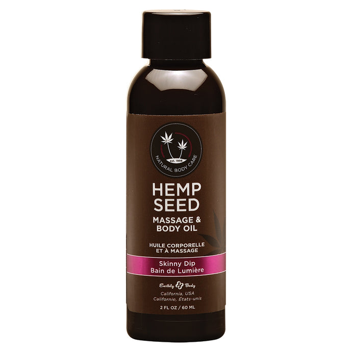 Earthly Body Hemp Seed Massage Oil-Skinny Dip 2oz EBMAS221