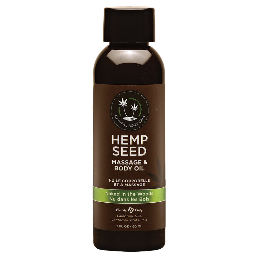 Earthly Body Hemp Seed Massage Oil-Naked in the Woods 2oz EBMAS222