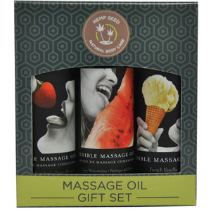 Earthly Body Edible Massage Oil Gift 2oz (Set of 3) EBMSE003