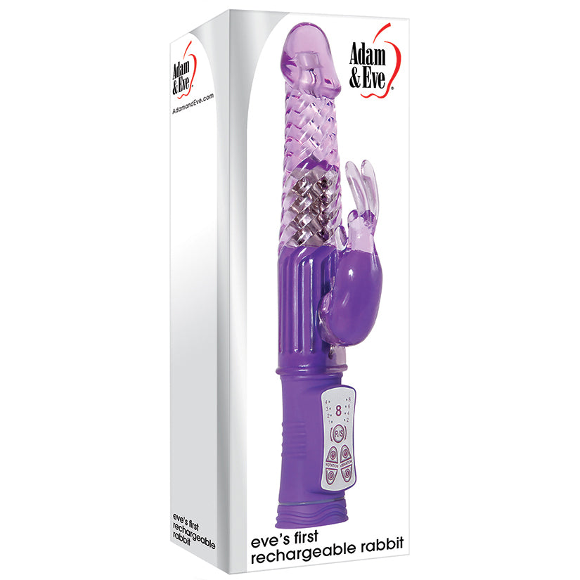 Adam & Eve's First Rechargeable Rabbit-Purple 9" LifestyleDistributing.com Adam & Eve's First Rechargeable Rabbit-Purple 9" LifestyleDistributing.com