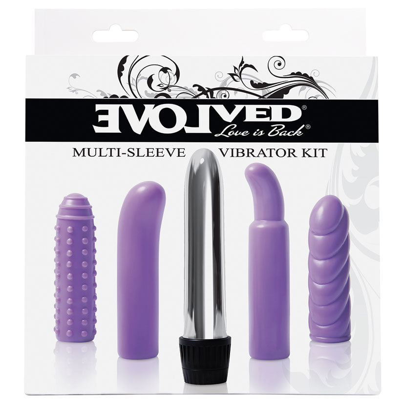 Evolved Multi Sleeve Vibrator Kit-Purple