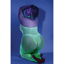 Load image into Gallery viewer, Fantasy Lingerie Glow Moonbeam Crotchless Bodystocking-Neon Green Queen