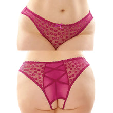 Load image into Gallery viewer, Fantasy Lingerie Daisy Crotchless Lace Panty-Berry Queen FLPY2110-47-15