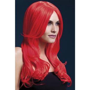 Fever Smiffys Khloe Wig Long Wave & Center Part-Red 26" FS42547