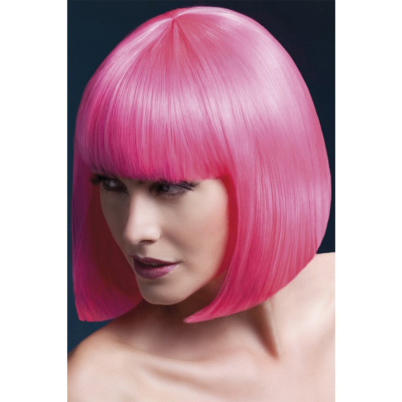 Fever Smiffys Elise Wig Sleek Bob With Fringe-Pink 13