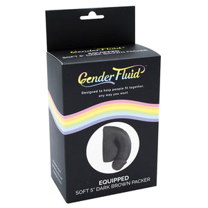 Gender Fluid Equipped Soft Packer-Dark Brown 5" GF4240