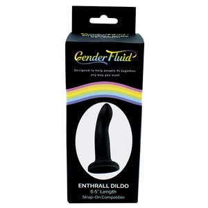 Gender Fluid Enthrall Strap On Dildo-Black 6.5" GF4417