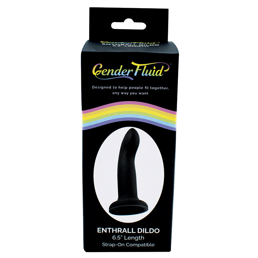 Gender Fluid Enthrall Strap On Dildo-Black 6.5