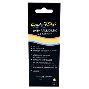 Gender Fluid Enthrall Strap On Dildo-Black 5.5"