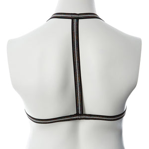 Gender Fluid Silver Lining Harness-Rainbow Glitter L-XXL