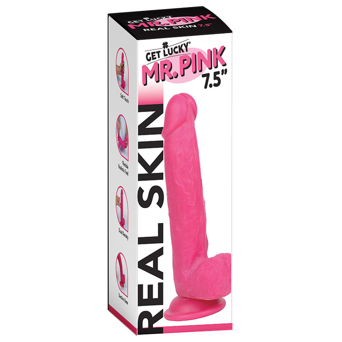 Get Lucky Mr. Dildo-Pink 7.5