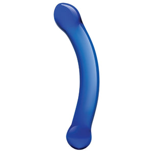 Glas 6" Curved G-spot Dildo-Blue